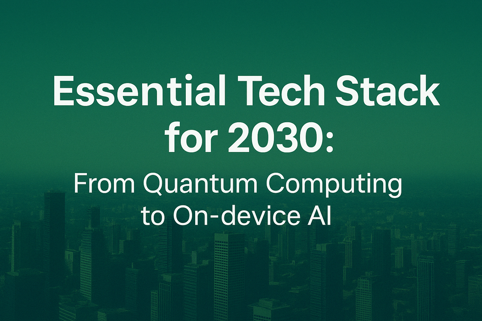 Essential Tech Stack for 2030: From Quantum Computing to On-device AI