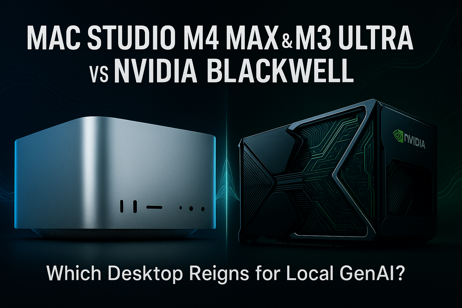 Mac Studio (M4 Max & M3 Ultra) vs. NVIDIA Blackwell: Which Desktop Reigns for Local GenAI?